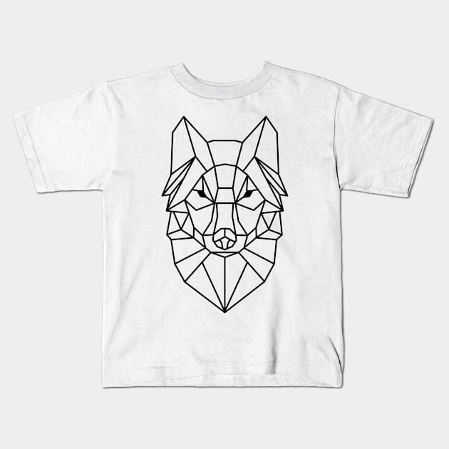 Fox Line Kids T-Shirt by Mako Design 